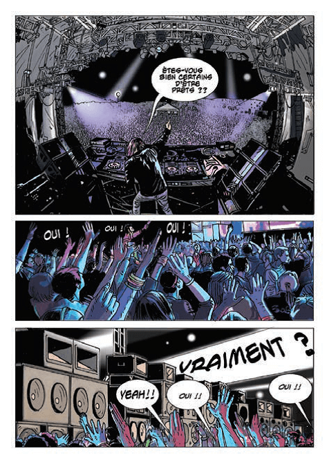 Bande dessinée fête de la musique pour prévenir des risques auditifs