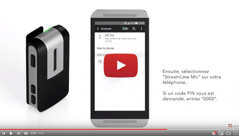 Tutoriel proposé par la marque SIGNIA pour savoir comment appairer StreamLine MIC à votre smartphone