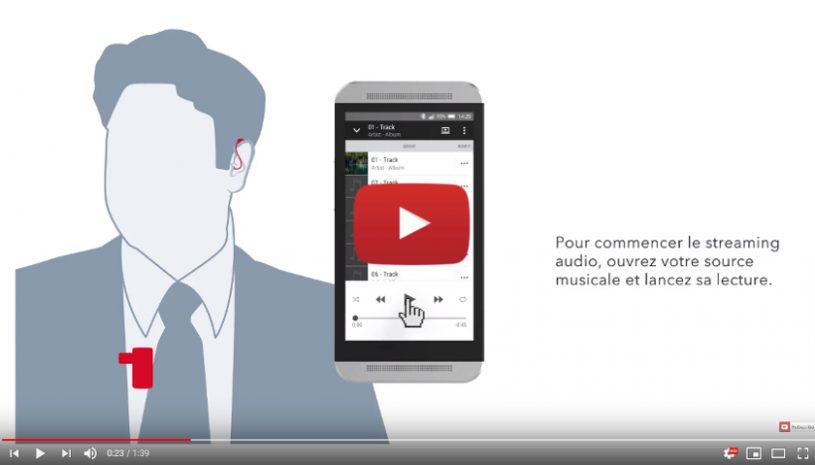 Tutoriel proposé par la marque SIGNIA pour savoir comment écouter sa musique avec l'accessoire StreamLine Mic