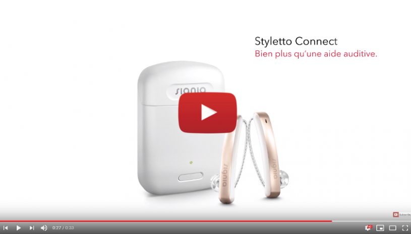 Vidéo sur l'appareil auditif Styletto Connect de la marque SIGNIA