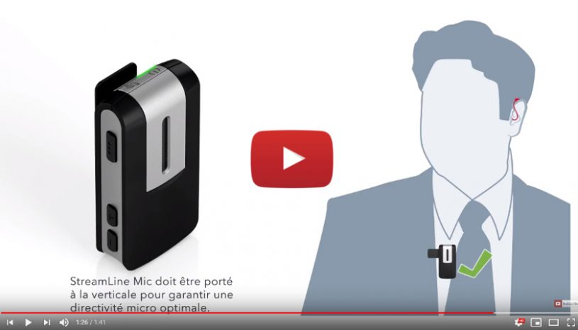 Tutoriel proposé par la marque SIGNIA pour savoir comment utiliser StreamLine MIC