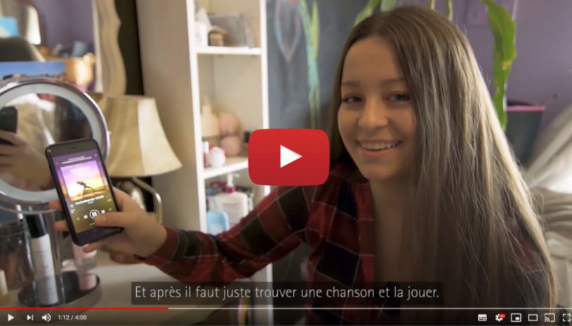 Vidéo " Nathalie est adolescente et atteinte de perte auditive" de la marque PHONAK