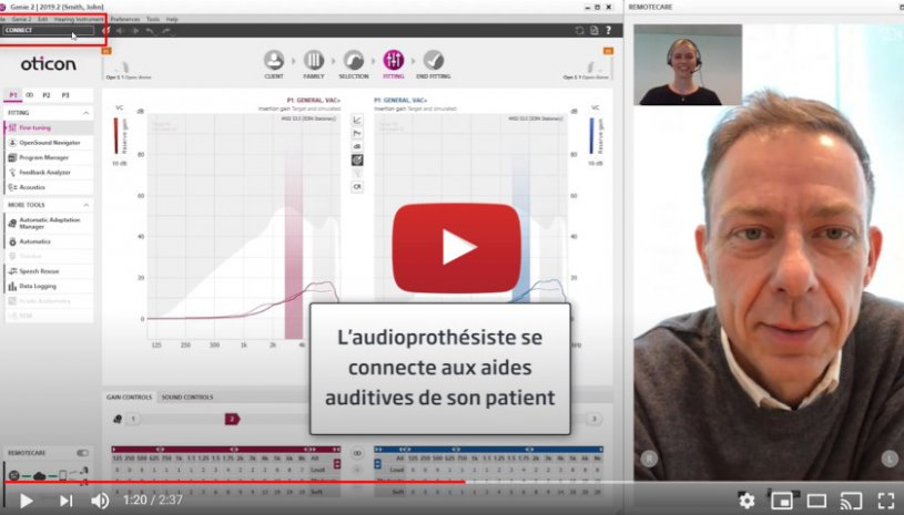 Vidéo "RemoteCare - Toutes les étapes client et praticien" de la marque OTICON