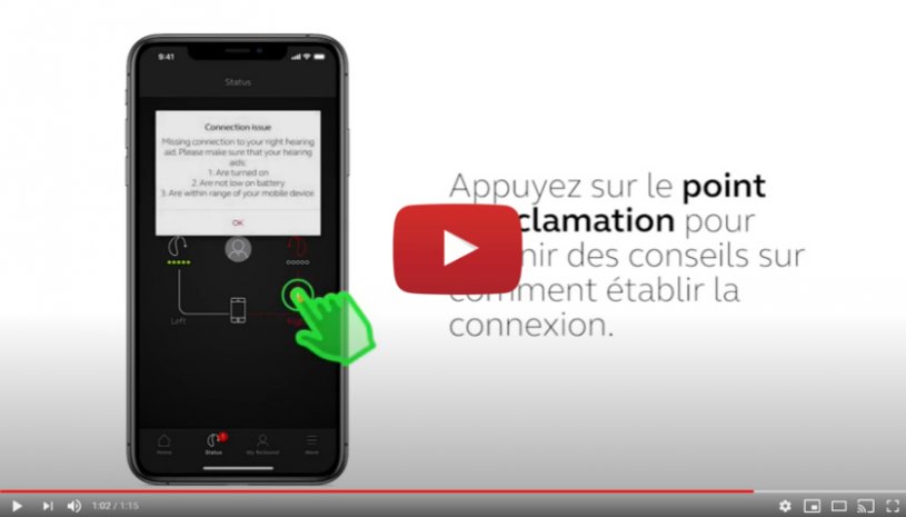 Vidéo "ReSound Smart 3D - Comment vérifier la connexion sans fil" de la marque RESOUND