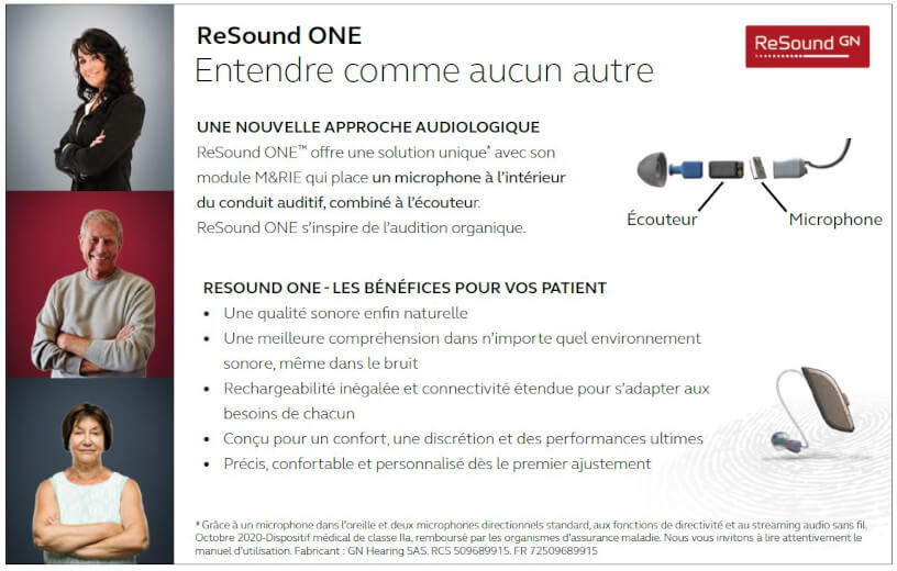 Retrouvez le dernier cri de la technologie dans vos aides Resound Gn