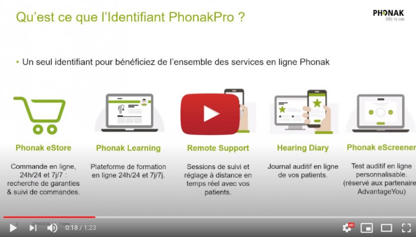Vidéo "Qu'est ce que l'identifiant PhonakPro et comment le retrouver ?" de la marque PHONAK