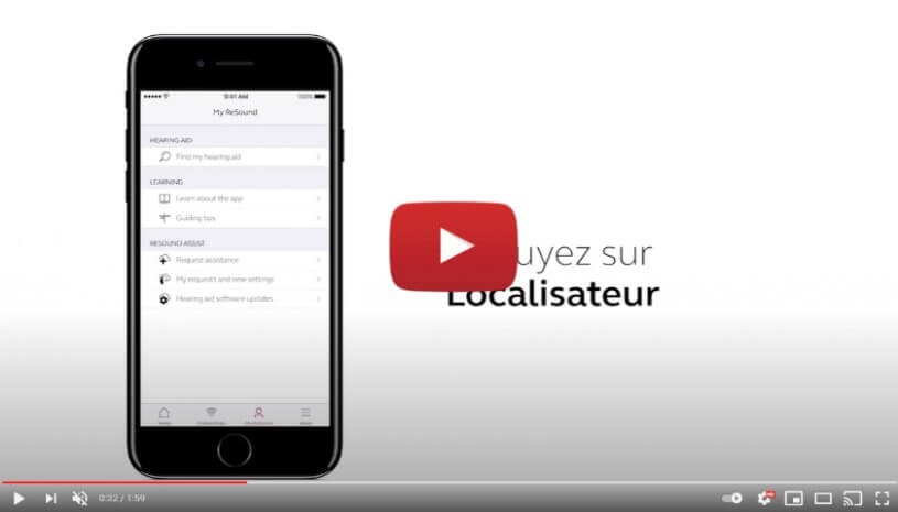 Vidéo "ReSound Smart 3D - Comment utiliser le localisateur" de la marque RESOUND