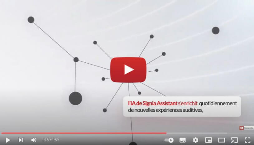 Vidéo "Signia Assistant : l’intelligence artificielle au service de l’audition | Signia, aides auditives" de la marque SIGNIA