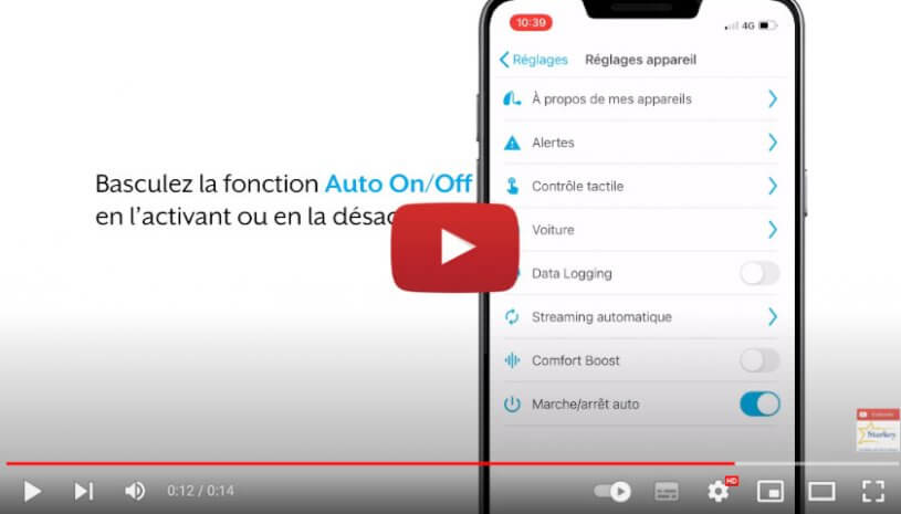 Vidéo "Starkey France - Appli Thrive : Auto ON/OFF" de la marque STARKEY