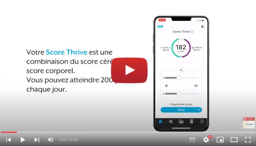 Vidéo "Starkey France - Appli Thrive : Score Thrive" de la marque STARKEY