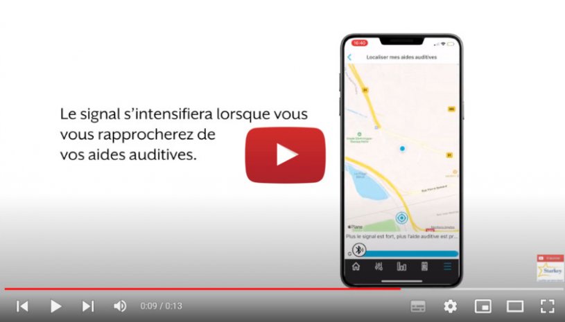 Vidéo "Starkey France - Appli Thrive - Localiser mes aides auditives" de la marque STARKEY
