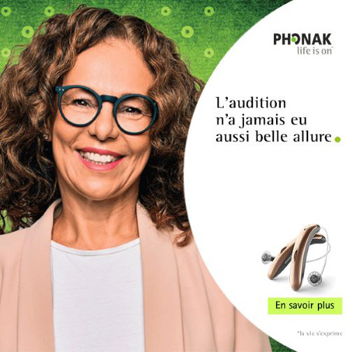 Aide auditive connectée et élégante Phonak Slim