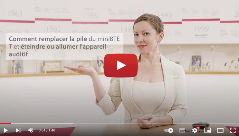 Vidéo : Comment remplacer la pile du miniBTE T et éteindre ou allumer l'appareil auditif - Audition Conseil