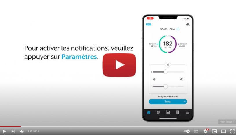 Vidéo : Starkey France - Appli Thrive - Notifications Apple - Audition Conseil